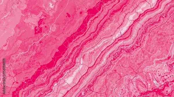 Obraz Abstract Pink and White Cracked Marble Texture Digital Art Vivid Swirls image