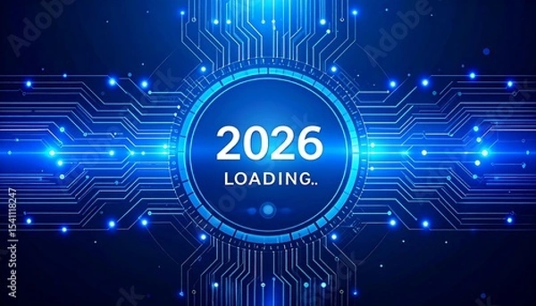 Obraz 2026 Loading Futuristic Tech Design.