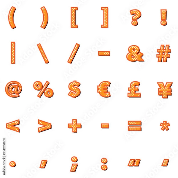 Obraz ジンジャークッキー風記号セット