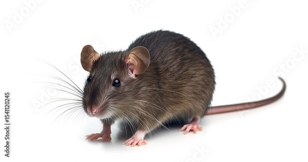 Fototapeta rat isolated on white background
