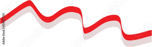 Obraz red and white ribbon