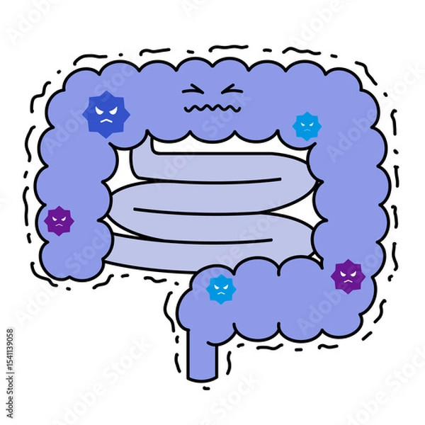 Obraz 不健康な腸のイラスト