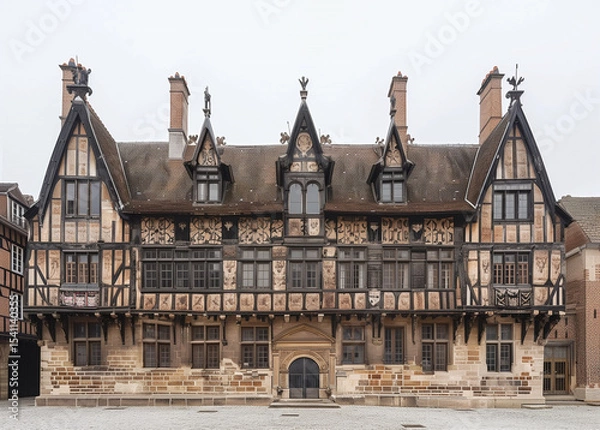 Fototapeta  Historic building in old city: a blend of medieval and renaissance architecture