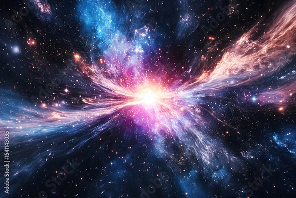 Fototapeta a galaxy with a star in the center