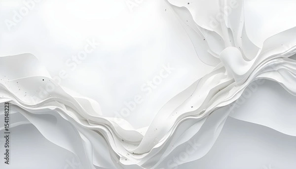 Fototapeta White Abstract Background Vector with Blank Space for Text in Minimalist Design