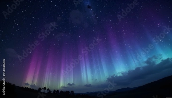 Fototapeta aurora borealis in the sky