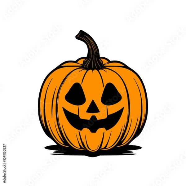 Fototapeta halloween pumpkins with face