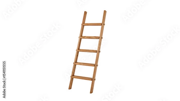 Obraz wooden ladder isolated on transparent background png