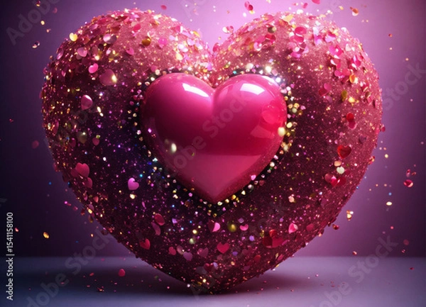 Fototapeta abstract background with heart