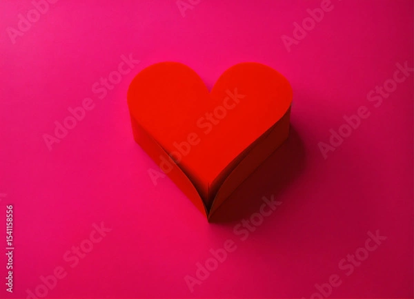 Fototapeta red heart on a red background