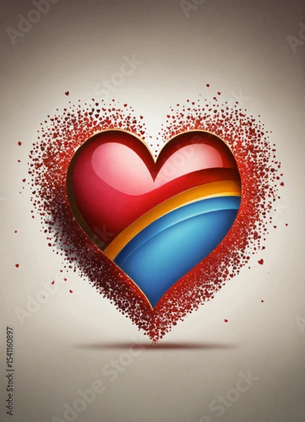 Fototapeta abstract heart background