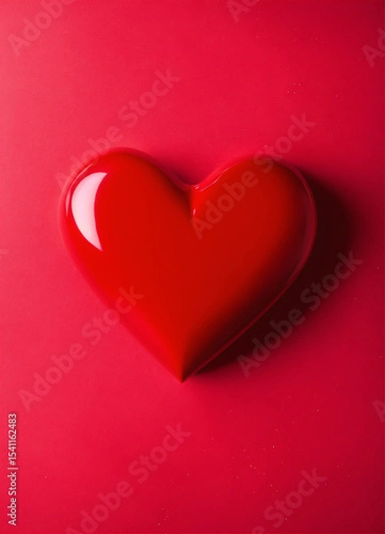 Fototapeta red heart on a red background