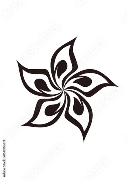 Fototapeta トライバル フラワー