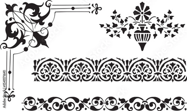 Fototapeta Beautiful flower art and mandala vector design