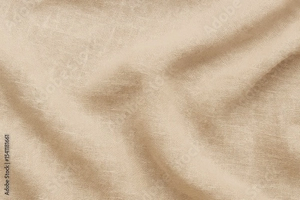 Fototapeta Soft Beige Linen Texture Fabric Background for Design and Artistic Use in Creative Projects