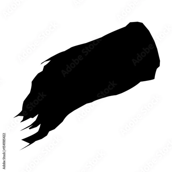 Fototapeta Paintbrush Silhouette Vector Illustration. Ideal for use in art-related designs, creative branding, painting tools icons, and DIY or craft-themed graphics