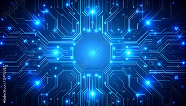 Fototapeta blue circuit board