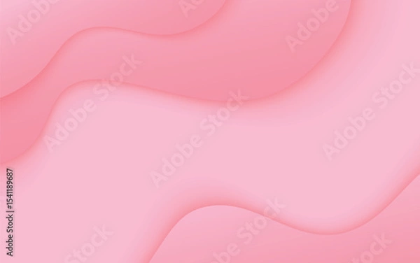 Fototapeta Soft Pink Fluid Abstract Background. Pastel Wave Minimal Design for Beauty, Branding, and Presentation. Illustration vector 10 eps.