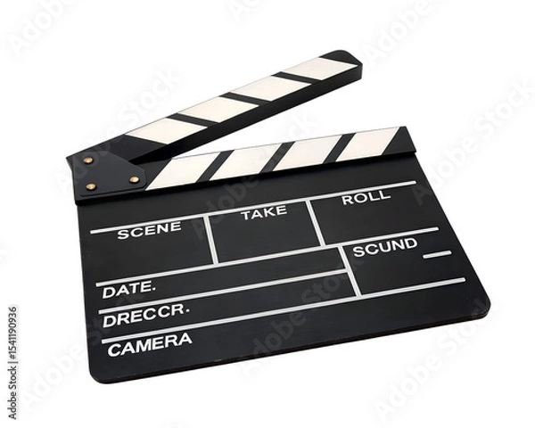 Obraz classic black film clapperboard movie production tool