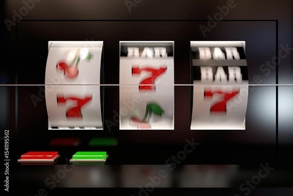Obraz Blurred motion of slot machine