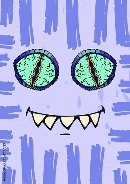 Fototapeta Computer graphic image of monster eye