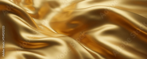 Fototapeta Gold luxury fabric background 3d render