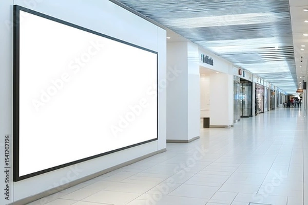 Fototapeta Blank Billboard Poster Frame Mockup for Clean Urban Advertising Display