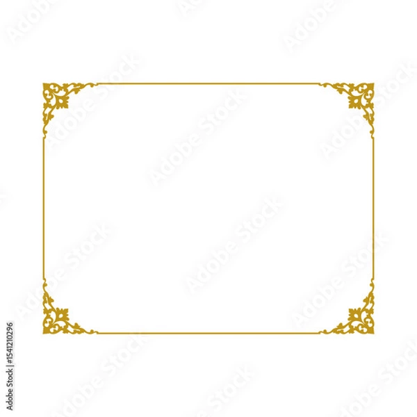 Obraz gold rectangle decorative border frame..