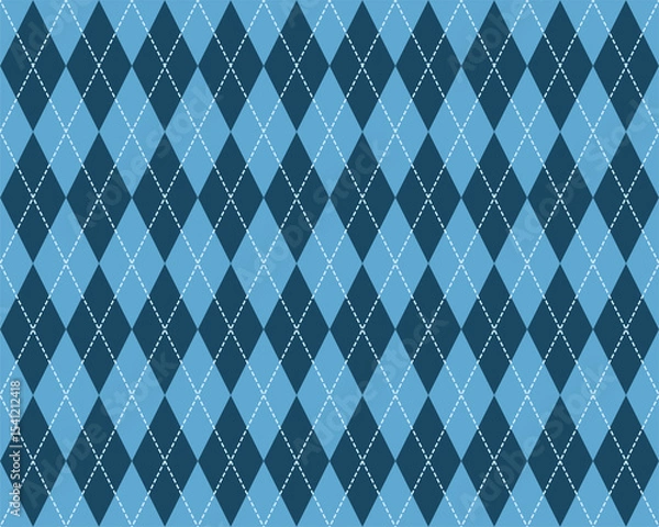 Obraz Argyle pattern on navy blue