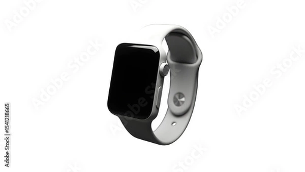 Obraz White smartwatch isolated on transparent background