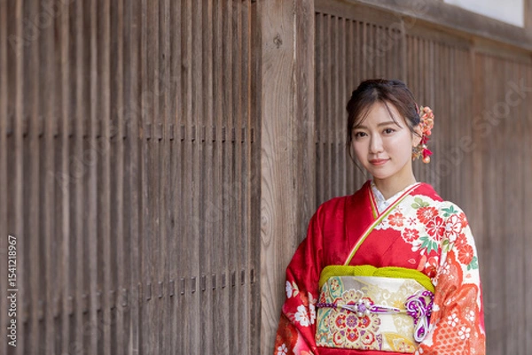 Fototapeta 着物姿の女性