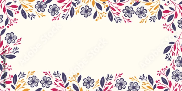 Obraz creative floral wallpaper with tropical plant composition.abstract background for greeting card and textile invitation

