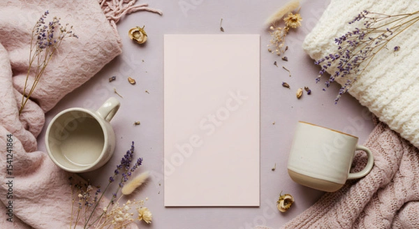 Obraz Calm and cozy flat lay