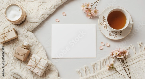 Obraz Calm and cozy flat lay