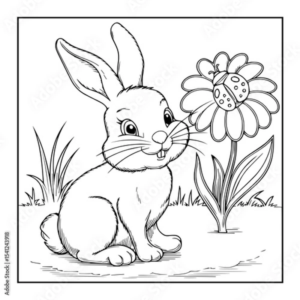 Obraz Black and white color pages for kids