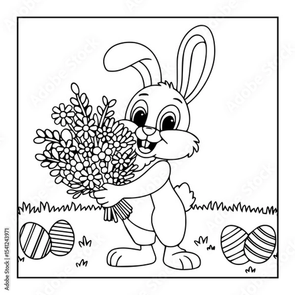 Fototapeta Black and white color pages for kids