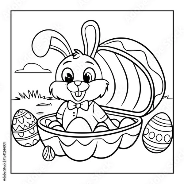 Fototapeta Black and white color pages for kids