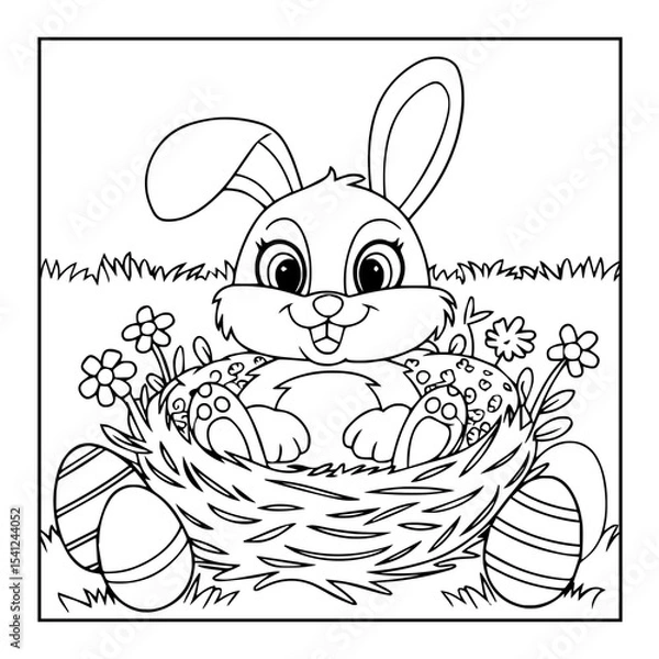 Fototapeta Black and white color pages for kids