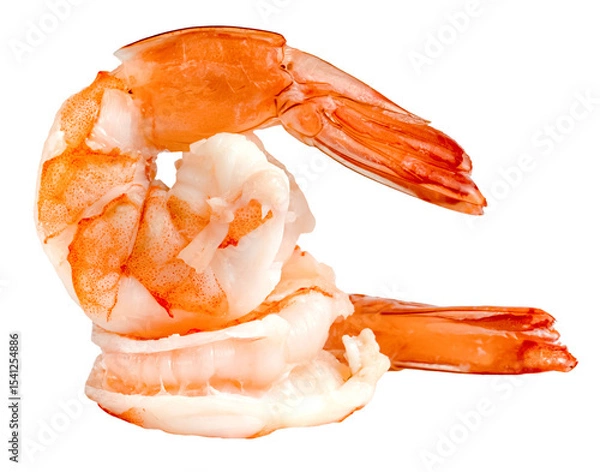 Obraz cooked shrimp isolated