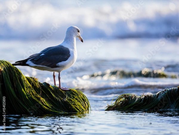 Obraz Seagull and a Wave