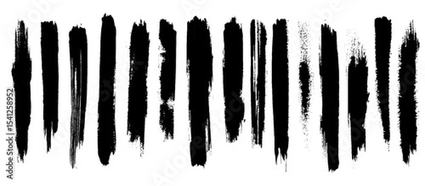 Fototapeta Set of vector brush strokes illustration