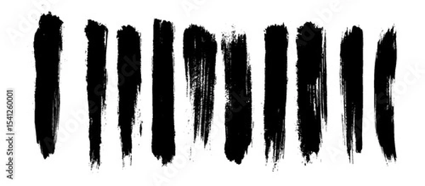 Fototapeta Brush lines set. Vector illustration