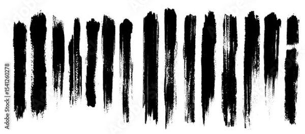 Fototapeta Brush lines set. Vector illustration