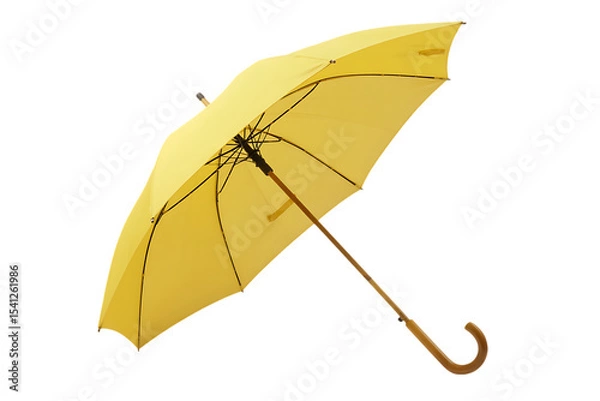 Fototapeta Yellow umbrella isolated on transparent background