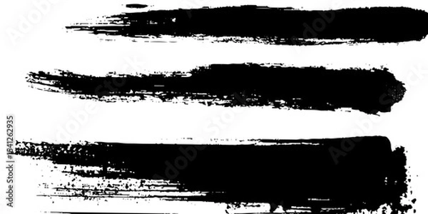 Fototapeta Brush Strokes Vector Set. 