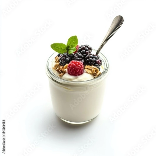 Obraz yogurt with berries