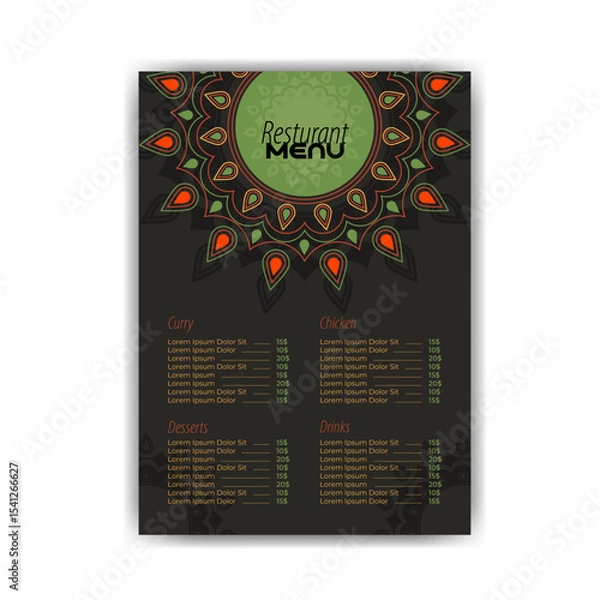 Fototapeta Resturant Menu Design.