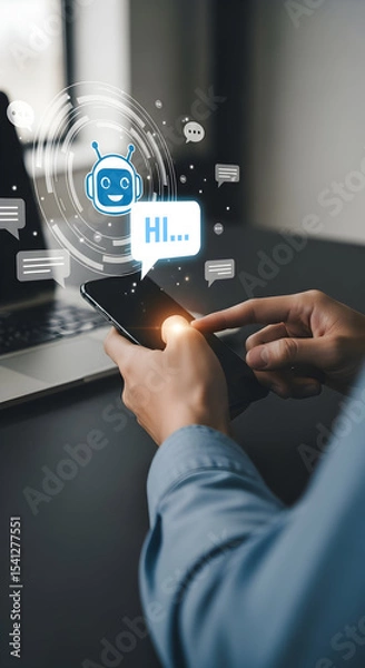 Fototapeta Innovative Chatbot Technology Enhancing User Interaction and Engagement