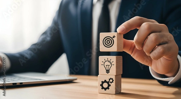 Fototapeta Effective Business Strategy Development for Success