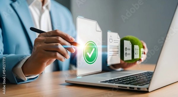 Fototapeta Digital Document Verification for Enhanced Security and Efficiency